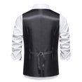 thumbnail image 3 of Mens Suit Vest Waistcoat Casual Tweed Retro V Neck Slim Fit Herringbone for Prom Blue S, 3 of 6