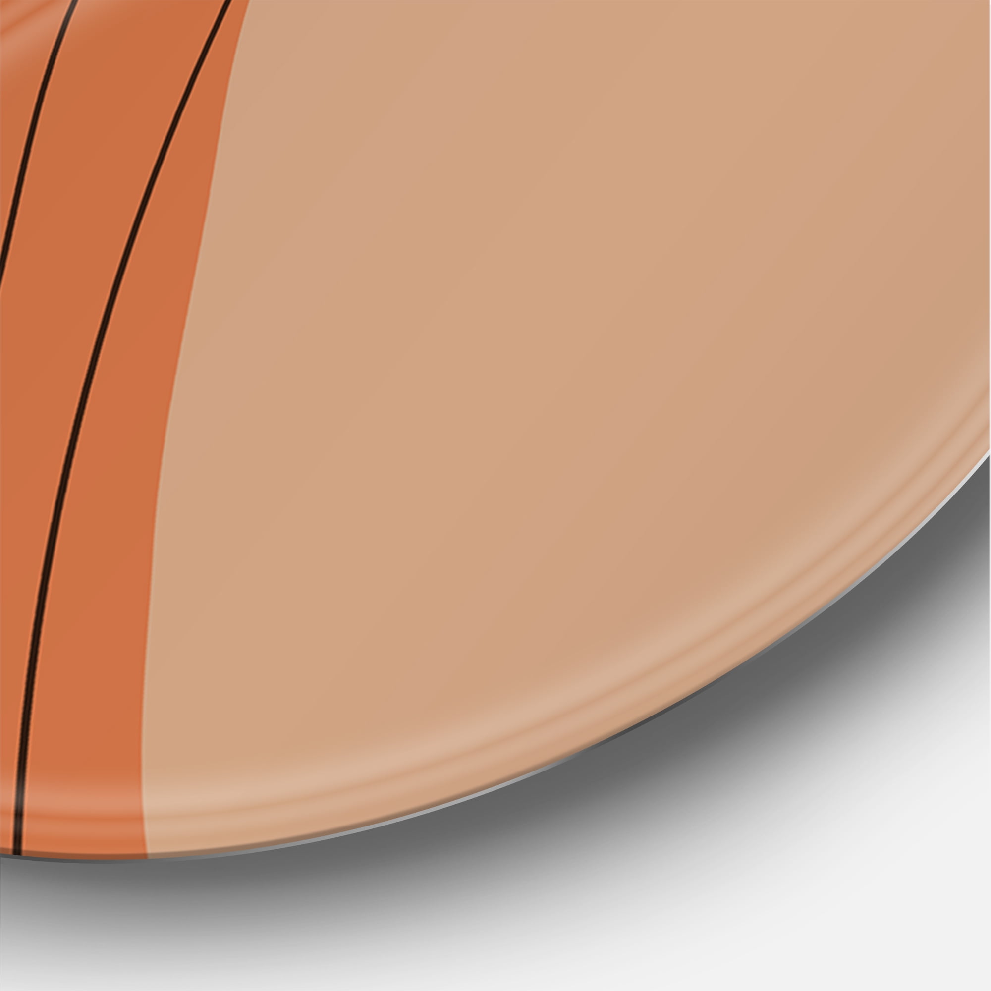Designart 'Abstract Terracotta Mountain Landscape Sunset ' Modern Circle Metal Wall Art 23x23 - Disc of 23