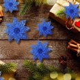 thumbnail image 4 of Adorno Navideño con Purpurina CHAO 24 Piezas Flores Artificiales Decoración para Árbol de Navidad, 4 of 5