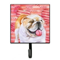 Carolines Treasures BB9726SH4 English Bulldog Love Leash or Key Holder Red Single Hook multicolor