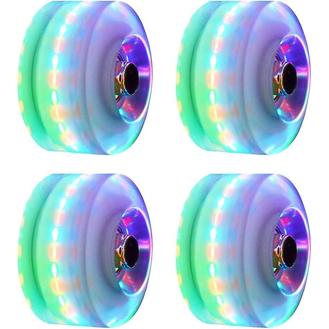 4 ruedas LED iluminadas para patinaje en cuatro ruedas, 5 colores disponibles, accesorios para patines, ruedas de monopatín iluminadas, ruedas ajustables para patinaje sobre ruedas