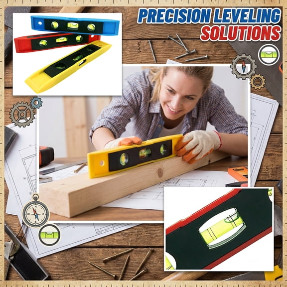 9-Inch Magnetic Torpedo Level, Portable Mini Level Tool With High-Visibility Bubble Vials, Shock-Resistant & Compact, Ideal For Home Renovation, Construction, Furniture