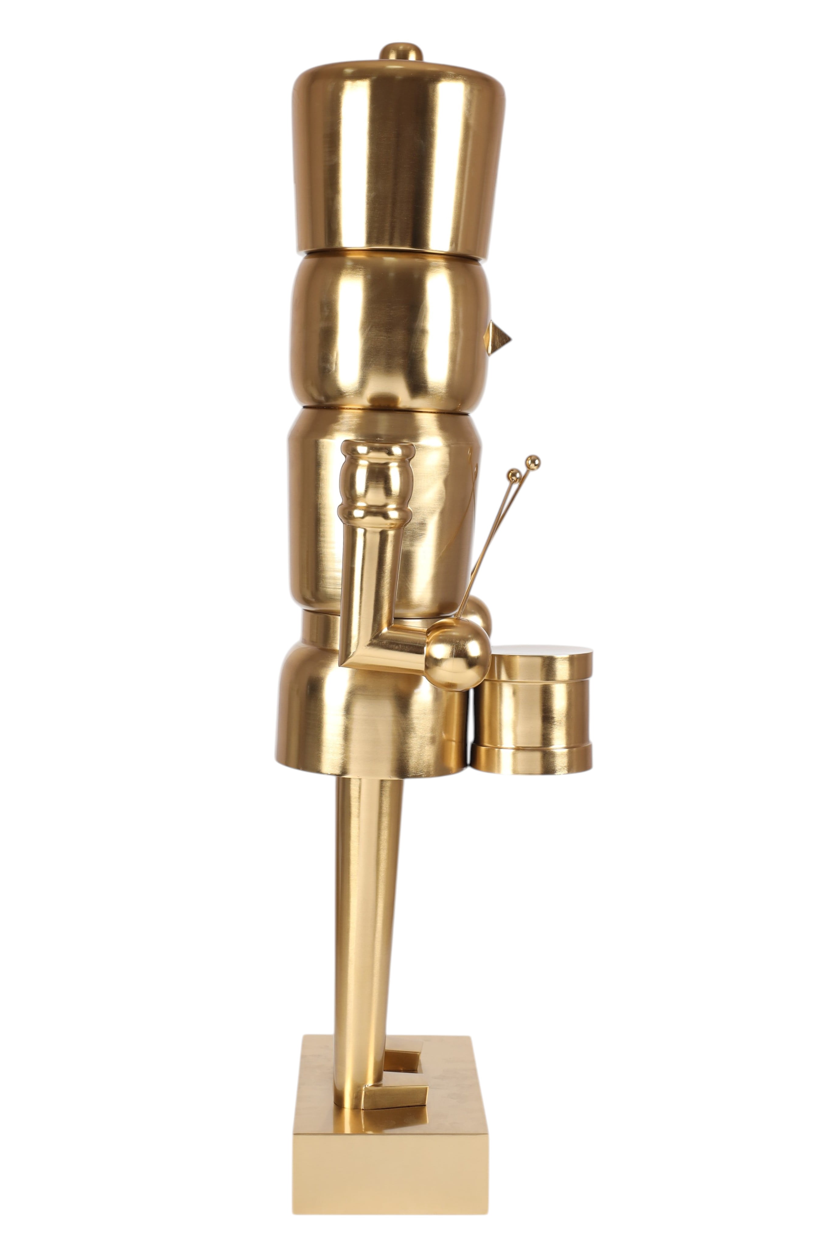 48.7IN Metallic Gold Nutcracker Outdoor Decor by  Metal