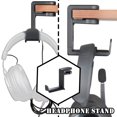 thumbnail image 4 of Soporte para auriculares con gancho lateral para escritorio, giratorio 360 grados, para guardar auriculares, 4 of 6