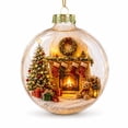 thumbnail image 2 of Antqov Christmas Decorations, Light-up Clear Glowing Christmas Ornament, Hanging Mini Holiday Scene Christmas Tree Ornaments with LED Light for Indoor Home, Office, Party Decor Gifts, 2 of 6