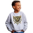 thumbnail image 2 of Camo Baseball Sweatshirt for Men Women & Kids Baseball or Softball Game Day Pullover Gray Sweatshirt Youth XS, 2 of 8