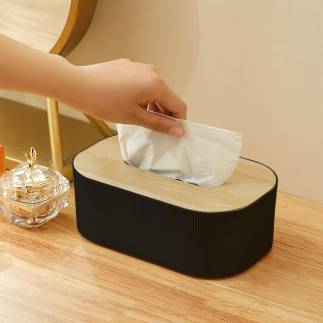 Feltree Plastic Tissue Box Cover Organizer for Kitchen, Bathroom, Vanity and Bedroom - Moisture Resistant and Multi-Purpose Home Decor