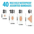 thumbnail image 4 of Nexcare Max Hold Waterproof Bandages, 40 Count Value Pack, Assorted, 4 of 13