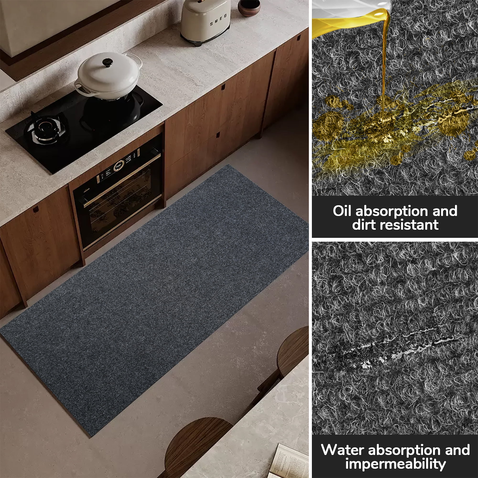 OVYEOFR 3' x 5' Front Door Mat, Indoor Outdoor Commercial Floor Entrance Mat with Rubber Backing, Welcome Mat for Entryway, Patio, Home