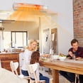 thumbnail image 4 of Gymax 1500W Electric Patio Heater Wall-Mounted Infrared Heater w/Remote Control Silver, 4 of 10