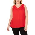 thumbnail image 1 of INC Blusa sin mangas Illusion Tank para mujer, rojo, 1X, 1 of 1