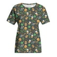 thumbnail image 5 of Fesfesfes Tshirts Shirts for Women Casual St. Patrick's Day Printed Short Sleeve Round Neck Pullover Blouse T-shirt Tops Sweatshirt for Women 2XL(US:12), 5 of 7