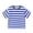 Blue, variant on YunPes Unisex-Baby Organic Tee Kids Striped Cotton T-Shirt Casual Crewneck Short Sleeve Boy Girls Summer Tee Top Toddler Undershirt