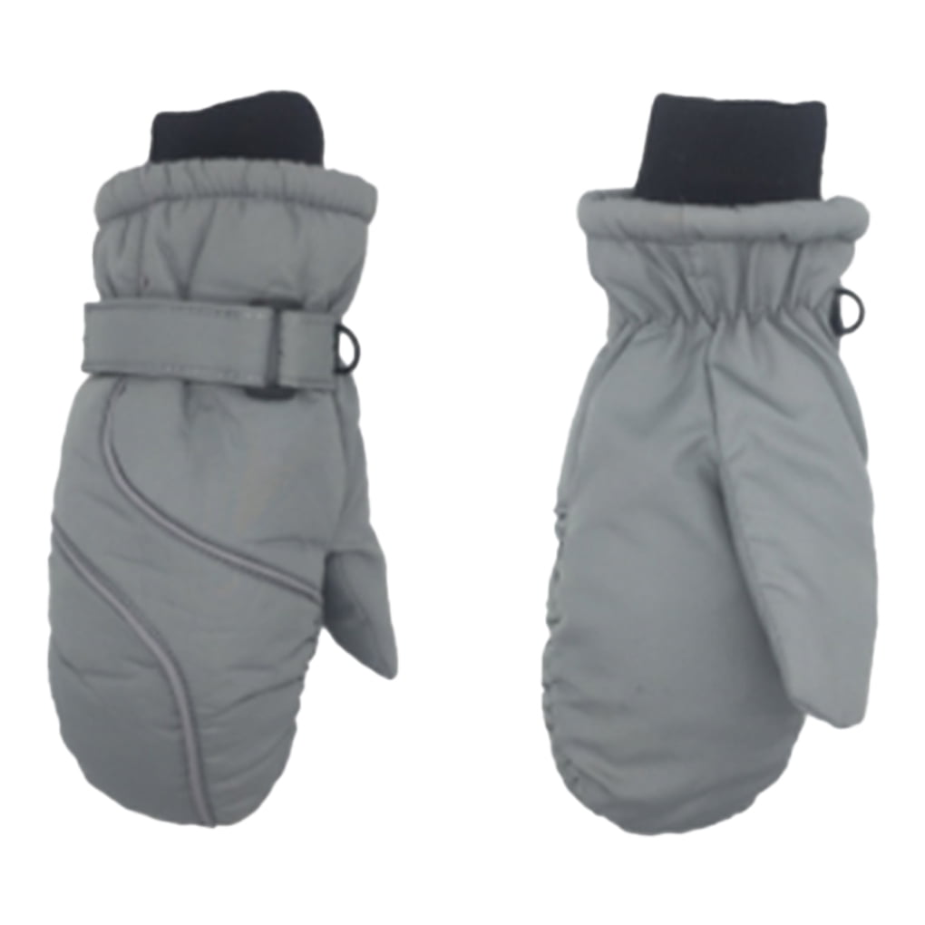 Snow Mittens Winter Ski Mittens Unisex Gloves Kids Waterproof Warm Cotton-lined 