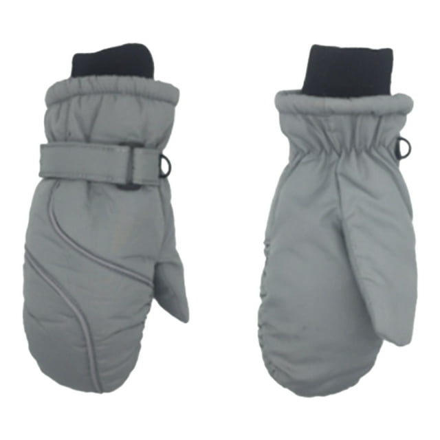 Billuyoard 1 par de mitones para niños, guantes Unisex impermeables de invierno, equipo deportivo para niños, regalos fáciles de combinar, actividades al Suministros térmicos gris 1 Billuyoard HA059223-03B