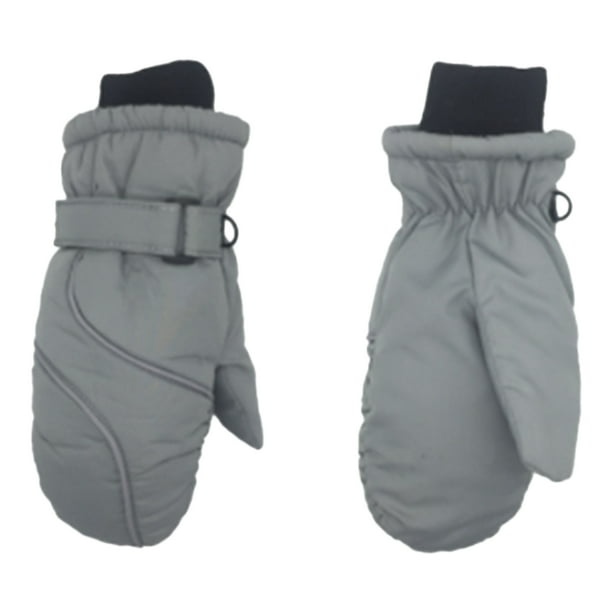Monstrate 1 par de mitones para niños, guantes Unisex impermeables de invierno, equipo deportivo para niños, regalos fáciles de combinar, actividades al Suministros térmicos gris 1 Monstrate HA059223-03B
