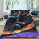 thumbnail image 2 of Escarabajo Azul Conjunto de sábanas temático, trío de piezas, cómodo y amigable con la piel, diseño único, regalo de decoración para el hogar para familiares, amigos y fans,173cm *218cm, 2 of 6