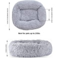 thumbnail image 6 of Cat Bed for Indoor Cats, Small Dog Beds for Small Dogs,Soft Long Plush Cushion Washable Puppy Bed,Self-Warming Square Cat Bed Anti-Slip Bottom Cushion (26 x 22 x 8 inch, Gray), 6 of 11