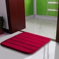 thumbnail image 2 of Washranp Memory Foam Bath Mat,Solid Color Coral Velvet Non-Slip Rapid Water Absorption Shower Mat Machine Wash, 2 of 4