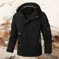 thumbnail image 2 of Mens Winter Jackets Thermal Waterproof Windproof Jacket Hooded Winter Snow Coat with Multiple Pockets Lightweight Solid Color Relaxed Fit Casual Jackets for Men, 2 of 5