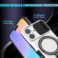 thumbnail image 2 of Decase for iPhone 16 Case with Camera Slide Cover,Compatible with Mag-Safe,with Magnetic Ring Kickstand, Military Grade Heavy Duty Case for iPhone 16 6.1" 2024,White, 2 of 10