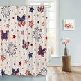 thumbnail image 3 of Fabric Shower Curtain for Bathroom, Farmhouse 4th of July Custom Shower Curtain Set with Hooks, Luxury Bathroom Curtains, Patriotic Star Butterfly Waterproof Polyester Bathroom Accessories, 72x84inch, 3 of 6