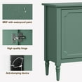 thumbnail image 5 of Heynemo 2 Piece Storage Cabinet with 3 Doors, Sideboard Cabinet with Adjustable Shelves, Wood Buffet Cabinet with Turned Legs, Accent Cabinet for Entryway, Living Room, Dining Room, Green, 5 of 8
