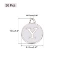thumbnail image 2 of Uxcell 36pcs Pendants Letter Charm Initial Charm Alphabet Y for DIY Necklace Bracelet Jewelry Making White & White, 2 of 6