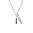 thumbnail image 2 of Delight Jewelry Silvertone London's Big Ben Clock Tower Silvertone Always My Sister Bar Charm Necklace, 23", 2 of 4
