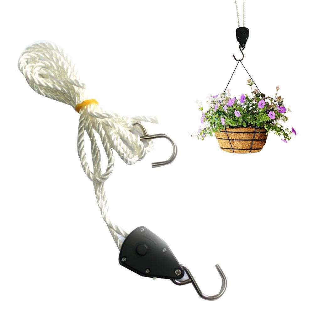 Plant Pulley Indoor Pulley Plant Hanger Hanging Flower Basket Hook