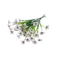 thumbnail image 1 of Inteprter 2X Flores artificiales Ramas violetas Plantas falsas resistentes a los rayos Ramo de simulación realista resistente al desgaste Decoración del hogar Blanco, 1 of 6