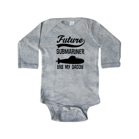 

Inktastic Future Submariner Like Daddy Gift Baby Boy or Baby Girl Long Sleeve Bodysuit