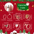 thumbnail image 2 of 18Pcs 6 6 Style Santa Claus Christmas Tree Flower Deer Candy Cane Enamel Adjustable Rings Set Christmas Theme Alloy Jewelry for Women Golden, 2 of 8