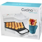 Cucina Pro Bubble Waffle Maker- Electric Nonstick Hong Kong Egg Waffler Iron Griddle w Ready Indicator Light- Ready in under 5 Mins w Recipe Guide- Homemade Ice Cream Cones