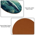 thumbnail image 5 of Whale Set of 6 Round Microfiber Leather Coasters, 11x11 cm/4.3x4.3 inch Drink Coasters for Table Home Decor, 5 of 6