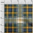 thumbnail image 1 of oneOone Organic Cotton Voile Fabric Tartan Check Printed Fabric 1 Yard 42 Inch Wide, 1 of 4