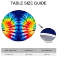 thumbnail image 6 of Colorful Tie Dye Symmetric Pattern Round Fitted Tablecloth with Elastic Edge,Dining Table Cover Waterproof,Outdoor Round Tablecloth for Camping,Dining,Indoor and Outdoor, 6 of 7