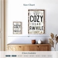 thumbnail image 4 of Elephant Stock Get Cozy Stay Awhile Typography Wall Sign Wall Art - Vertical Canvas Wall Art - Living Room Wall Decor - Wall Signs Canvas - Black And Gray Decor - 16" x 24", 4 of 8