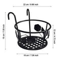 2024 Garden Outdoor Decorations 19 Inches Metal Art Hanging Baskets