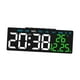 thumbnail image 2 of Reloj despertador digital multifuncional de diseño moderno con 2 configuraciones de alarma LED digital Concha negra, 2 of 9