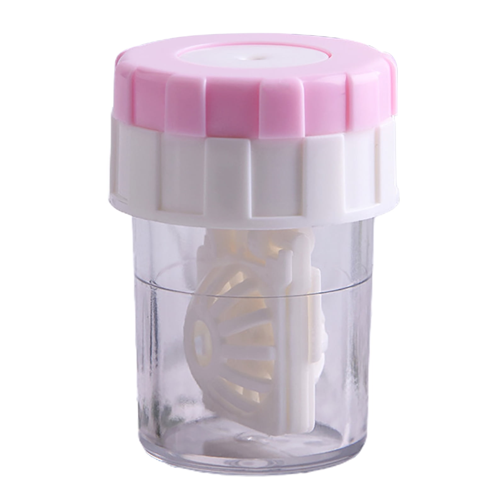 VEAREAR Contact Lenses Washer Portable Rotating Cleaning Plastic Manual Cleaner Holder Container for Travel