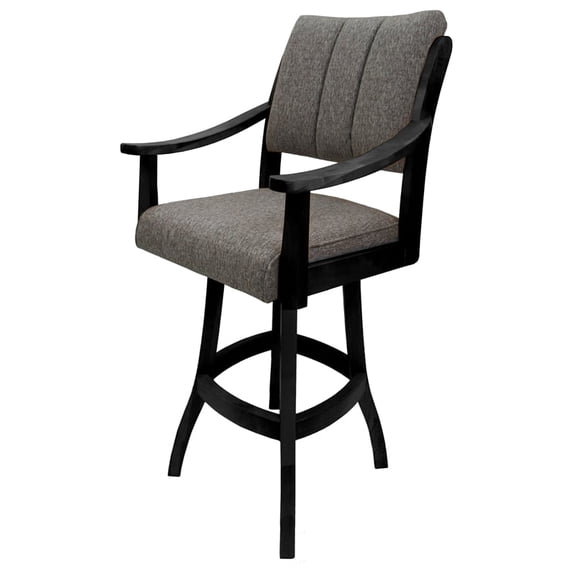 Tobias Designs Casa 34" Swivel Wood Extra Tall Bar Stool in Mojave Gray