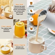 20oz Fully Automatic Soymilk Machine, Multifunctional Nut Milk Machine, Timed Keep Warm and Automatic Cleaning, White