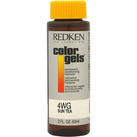 Redken Color Gels Permanent Conditioning Haircolor 4Wg - Sun Tea, 2 (Best Sun Protection For Hair And Scalp)