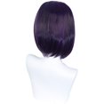 thumbnail image 3 of Peluca corta para cosplay de anime, lisa, color morado oscuro, 32 cm, sintética, 3 of 3