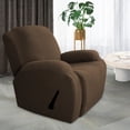 thumbnail image 3 of 1 Seats Recliner Sofa Slipcover Couch Cover Loveseat Cover Non-Slip Recliner Chair Cover Elastic Couch Protector Furniture Protector with Side Pocket for Home Decoration, 3 of 5