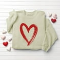 thumbnail image 4 of hotojiny Women's Valentine's Day Sweatshirts Fashion Long Sleeve Crewneck Pullover Casual Cute Heart Print Loose Tops, 4 of 5