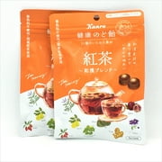(2 Packs)Kanro Plum Honey Healthy Throat Candy -Black Tea Flavor 80g 