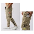 thumbnail image 5 of Men's Casual Pants Comfortable Straight Fit Trousers for All Seasons with Multiple Pockets Stylish Versatile Overalls Mens Beach Pants Trousers Vacation Cargo Pants, 5 of 7