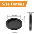 thumbnail image 2 of Round Self-Stick Sliding Barn Door Handle, 4 Pack Closet Finger Pull Aluminum Alloy Invisible Handles for Drawer Cupboard Wardrobe (Black), 2 of 5